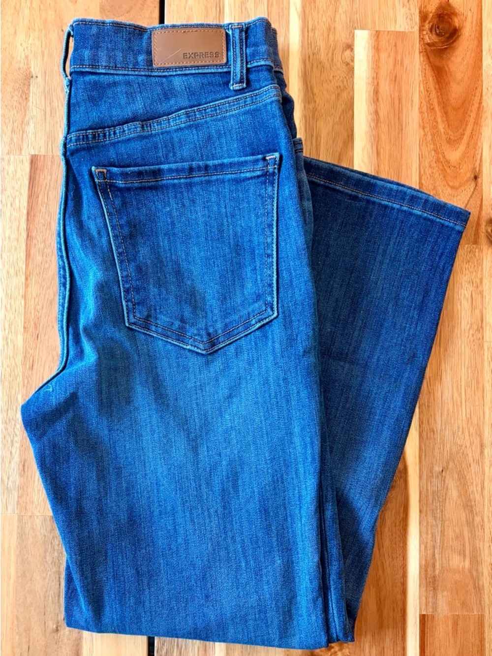 Express Women’s Boot Cut Jeans in Deep Blue Denim